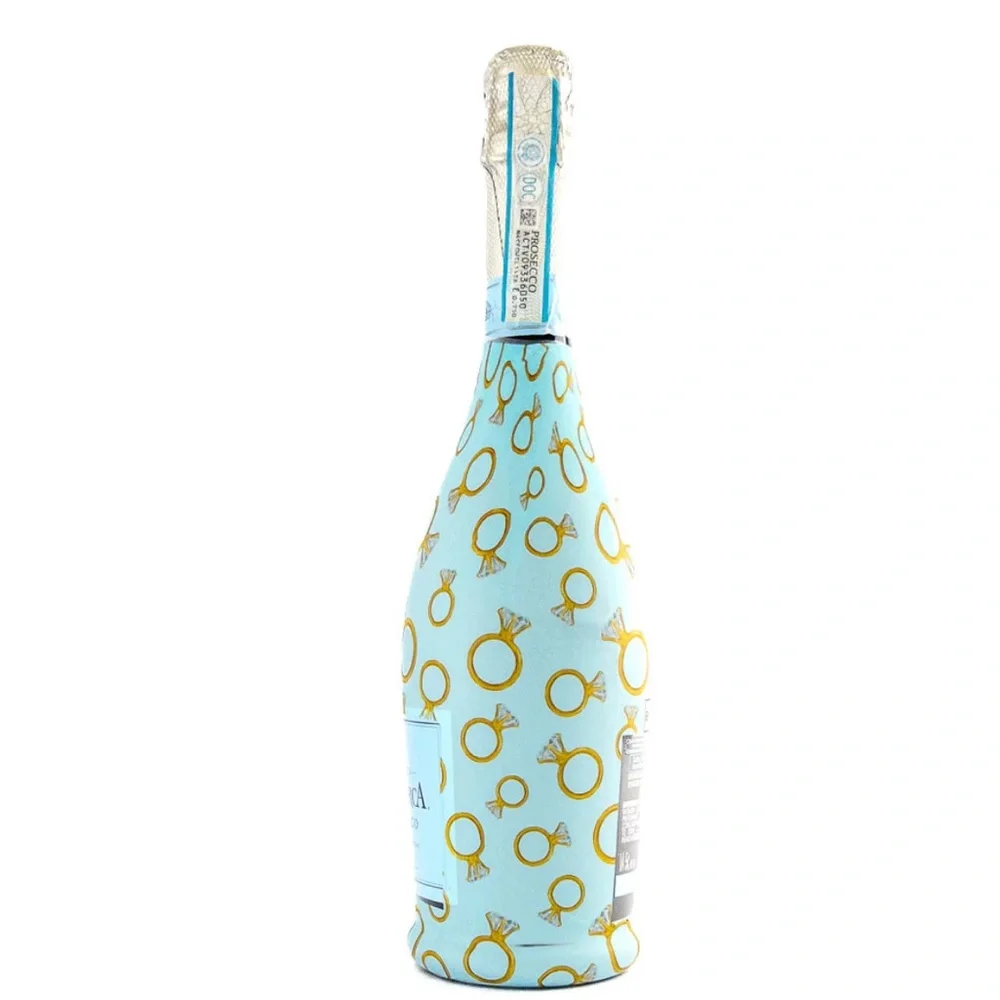 Beau Bottles Blue Engagement Ring-Prosecco Fit 3 Wraps & 2 Bottle Bowes